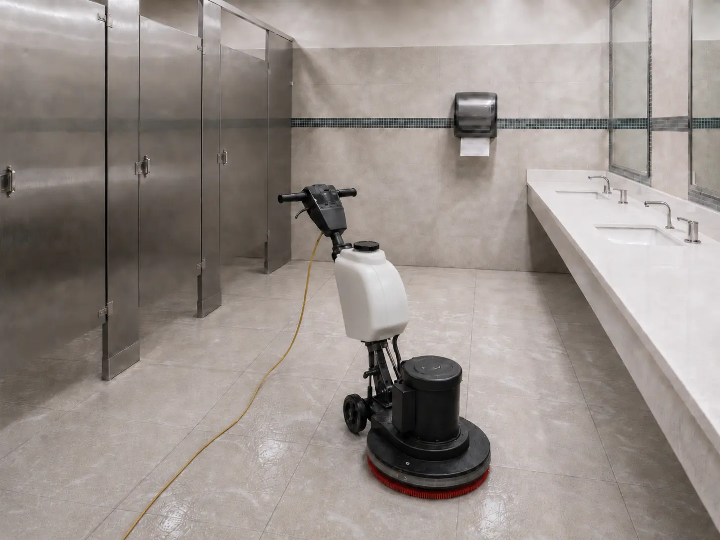 Professional team completing periodic specialty cleaning