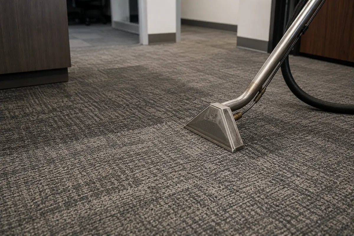 Professional carpet care in a commercial property
