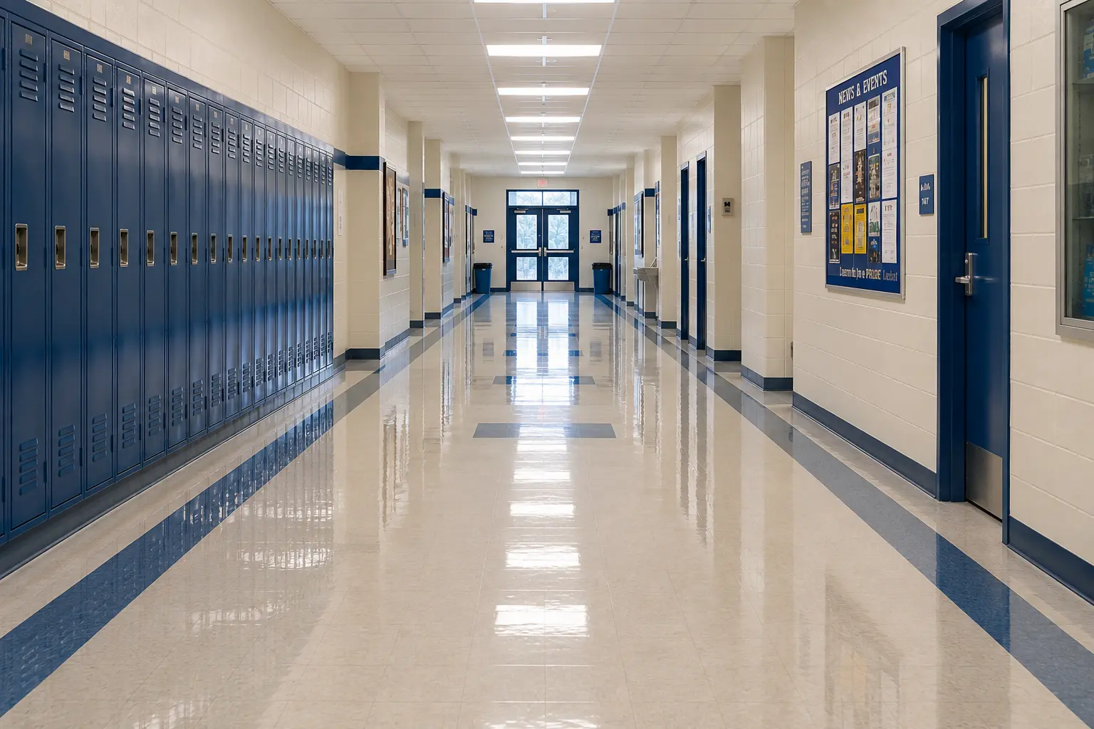 Detailed floor and surface cleaning in a professional facility